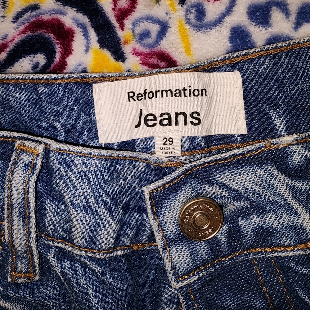 Reformation Cynthia Colorado High Rise Straight Jean